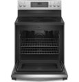 Alt View Zoom 11. GE - 5.3 Cu. Ft. Freestanding Electric Convection Range with Self-Steam Cleaning and No-Preheat Air Fry - Stainless steel.