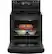Alt View 12. GE - 5.3 Cu. Ft. Freestanding Electric Convection Range with Self-Steam Cleaning and No-Preheat Air Fry - Black on Black.