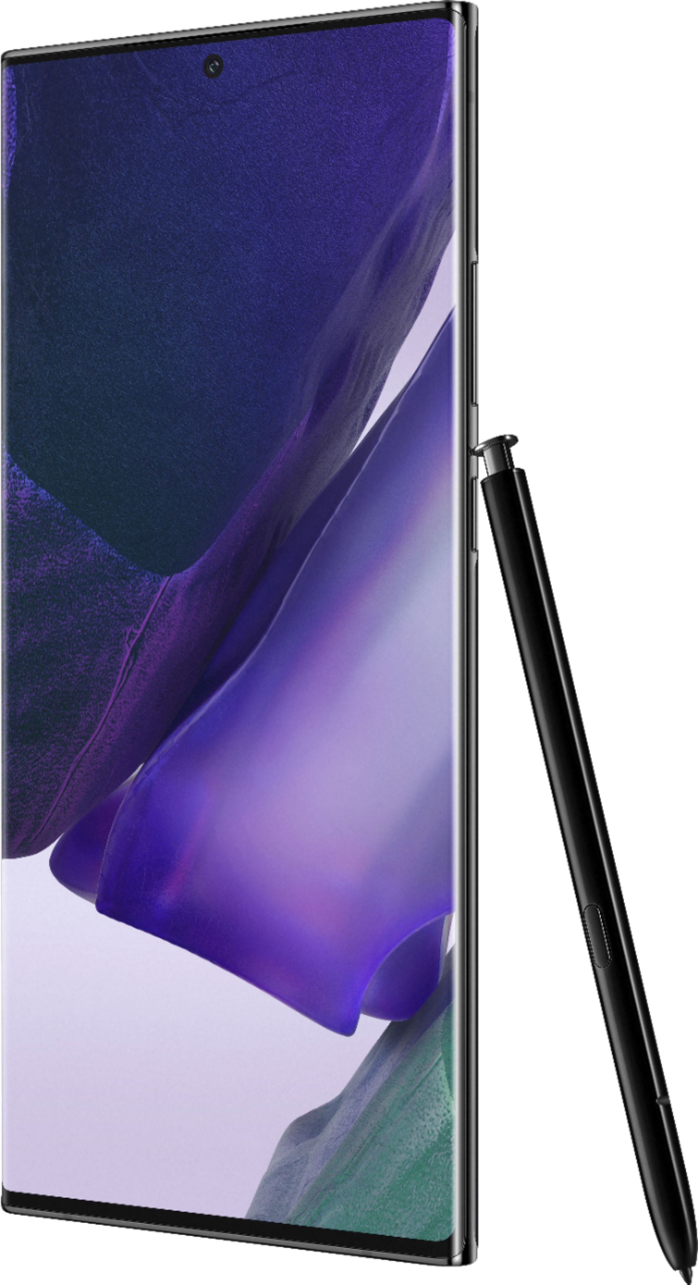 Left View: Verizon Samsung Galaxy Note20 Ultra 5G 128GB, Mystic Black - Upgrade Only