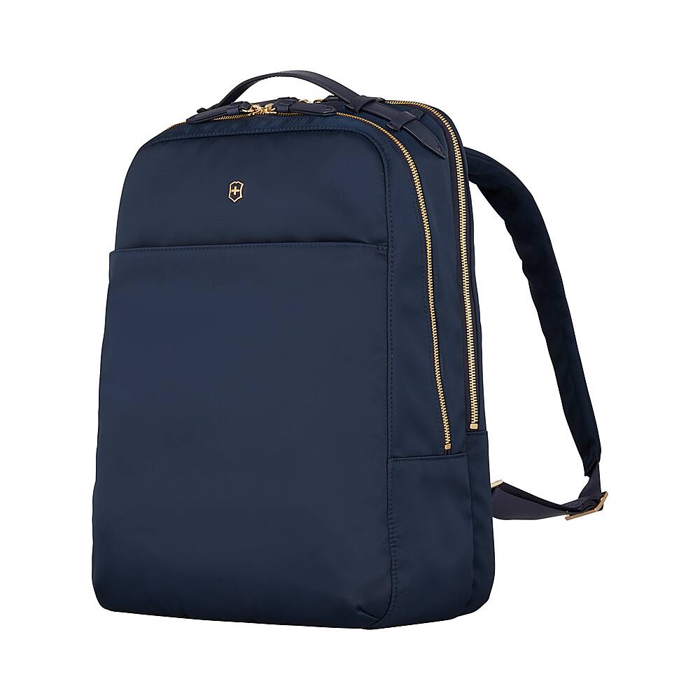 Left View: Victorinox - Victoria 2.0 Deluxe Business Backpack for 16" Laptop - Deep Lake