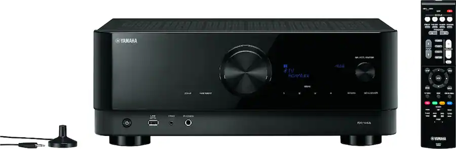 Receiver Box Design Yamaha RX V4A 5.2 channel AV Receiver with 8K HDMI and MusicCast Black ...