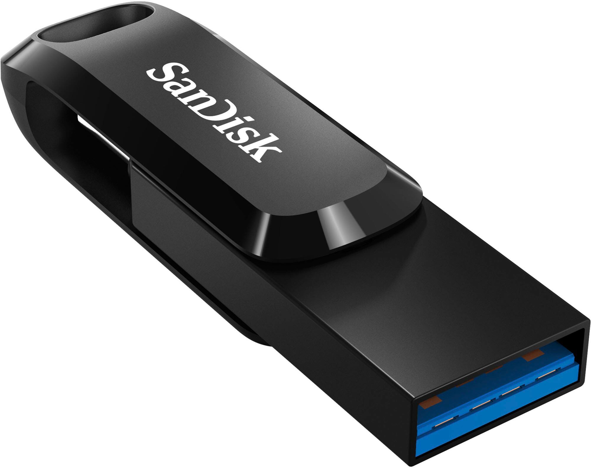 Alt View 11. SanDisk - Ultra Dual Drive Go 128GB USB Type-A/USB Type-C Flash Drive - Black.