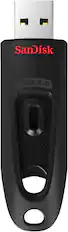 Front. SanDisk - Ultra 512GB USB 3.0 Flash Drive - Black.