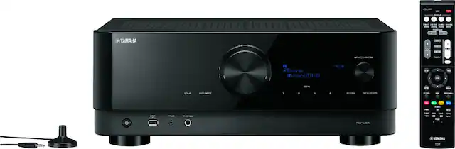 Front. Yamaha - RX-V6A 7.2-channel AV Receiver with 8K HDMI and MusicCast - Black.