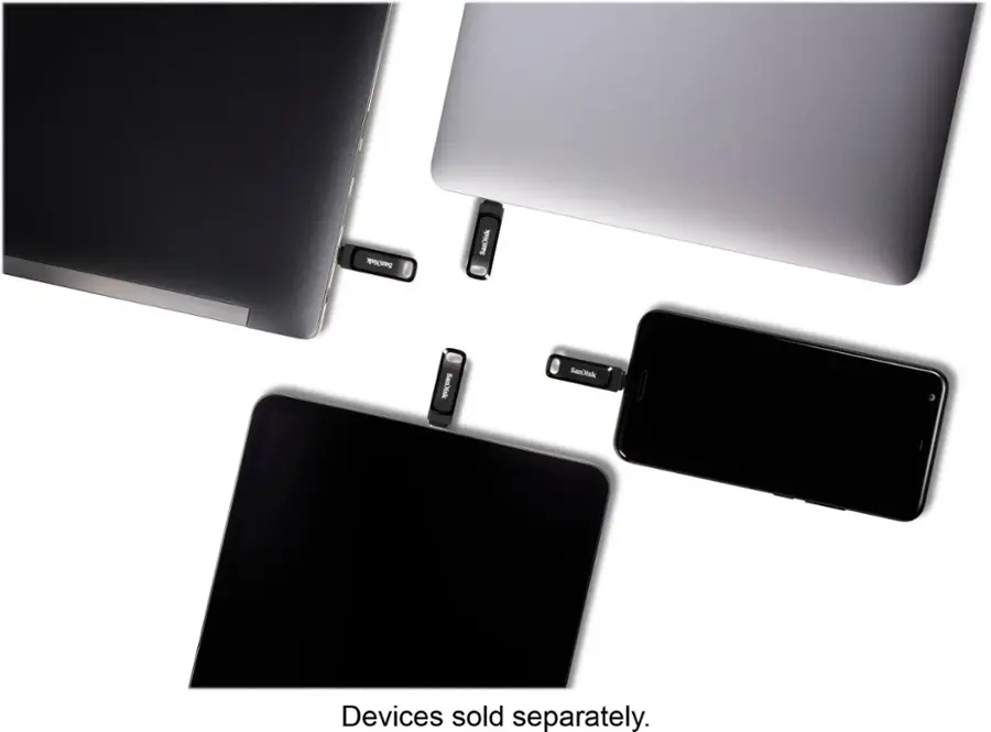 Alt View 15. SanDisk - Ultra Dual Drive Go 64GB USB Type-A/USB Type-C Flash Drive - Black.