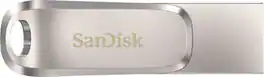 SanDisk - Ultra Dual Drive Luxe 128GB USB 3.1, USB Type-C Flash Drive - Silver