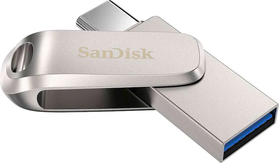 SanDisk Ultra Curve 128GB USB Flash Drive - USB 3.2 Gen 1 With Lanyard Bundle, 100MB/s Transfer Speed