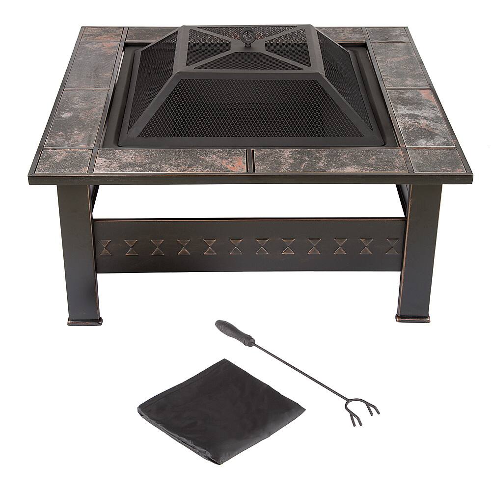 Customer Reviews: Pure Garden Fire Pit Set, Wood Burning Pit With Spark ...