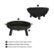 Alt View 12. Pure Garden - 27.5” Outdoor Fire Pit- Raised Steel Bowl for Above Ground Wood Burning- Side Handles & Storage Cover - Black.