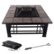 Alt View Zoom 11. Pure Garden - Fire Pit Set, Wood Burning Pit Includes Spark Screen and Log Poker Great for Outdoor and Patio, 32” Square Tile Firepit - Black and Orange Marbled.