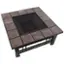 Alt View 12. Pure Garden - Fire Pit Set, Wood Burning Pit Includes Spark Screen and Log Poker Great for Outdoor and Patio, 32” Square Tile Firepit - Black and Orange Marbled.
