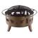 Alt View 17. Pure Garden - 32” Outdoor Deep Fire Pit- Round Large Steel Bowl with Bear Cutouts, Mesh Spark Screen, Log Poker & Storage Cover - Antique Gold.