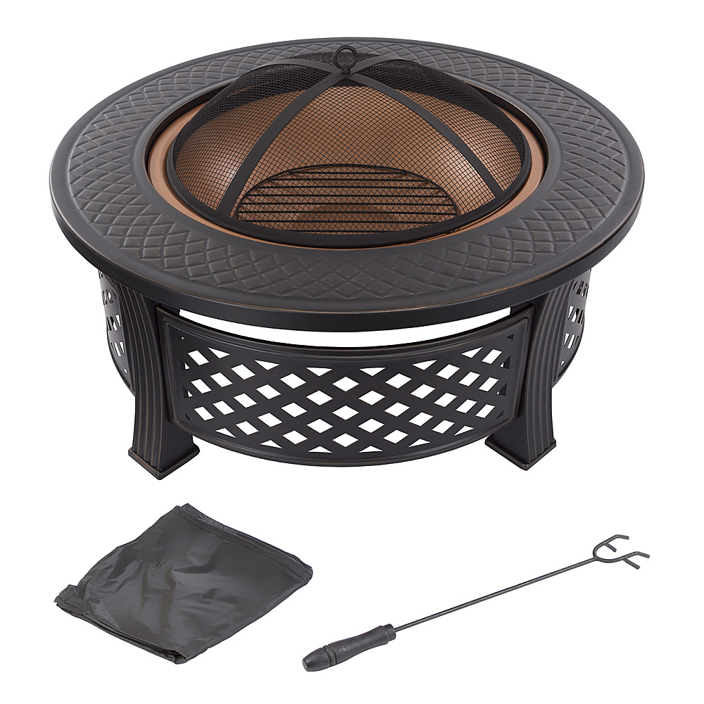 Wood Burning Fire Pit with Grill 32