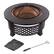 Alt View 11. Pure Garden - Fire Pit Set, Wood Burning Pit - Includes Spark Screen and Log Poker, 32” Round Metal Firepit - Black/Copper.