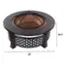 Alt View 14. Pure Garden - Fire Pit Set, Wood Burning Pit - Includes Spark Screen and Log Poker, 32” Round Metal Firepit - Black/Copper.