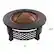 Alt View 14. Pure Garden - Fire Pit Set, Wood Burning Pit - Includes Spark Screen and Log Poker, 32” Round Metal Firepit - Black/Copper.