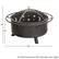 Alt View 12. Pure Garden - 32" Round Outdoor Fire Pit with Steel Bowl, Star Cutouts Spark Screen, Log Poker, Storage Cover for Patio Wood Burning - Black.