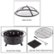 Alt View 13. Pure Garden - 32" Round Outdoor Fire Pit with Steel Bowl, Star Cutouts Spark Screen, Log Poker, Storage Cover for Patio Wood Burning - Black.
