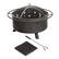 Alt View 15. Pure Garden - 32" Round Outdoor Fire Pit with Steel Bowl, Star Cutouts Spark Screen, Log Poker, Storage Cover for Patio Wood Burning - Black.