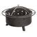 Alt View 17. Pure Garden - 32" Round Outdoor Fire Pit with Steel Bowl, Star Cutouts Spark Screen, Log Poker, Storage Cover for Patio Wood Burning - Black.