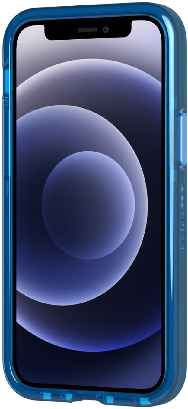 Left View: Tech21 - Evo Check Case for Apple iPhone 12 Mini - Classic Blue