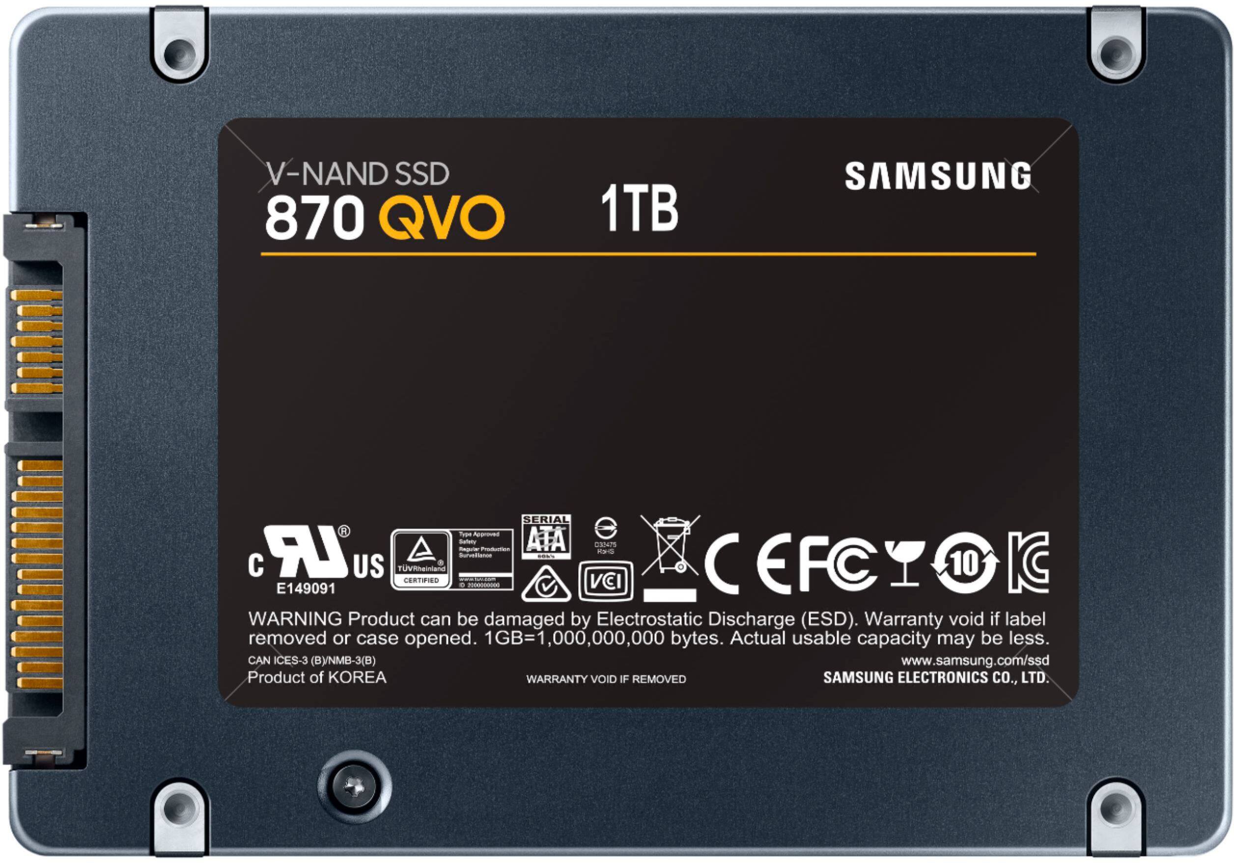 Alt View 11. Samsung - 870 QVO  1TB Internal SSD SATA - Black.
