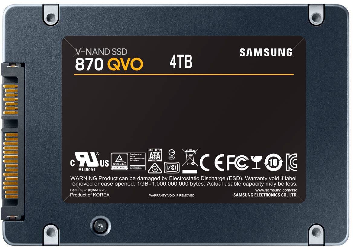 Alt View 11. Samsung - 870 QVO  4TB Internal SSD SATA - Black.
