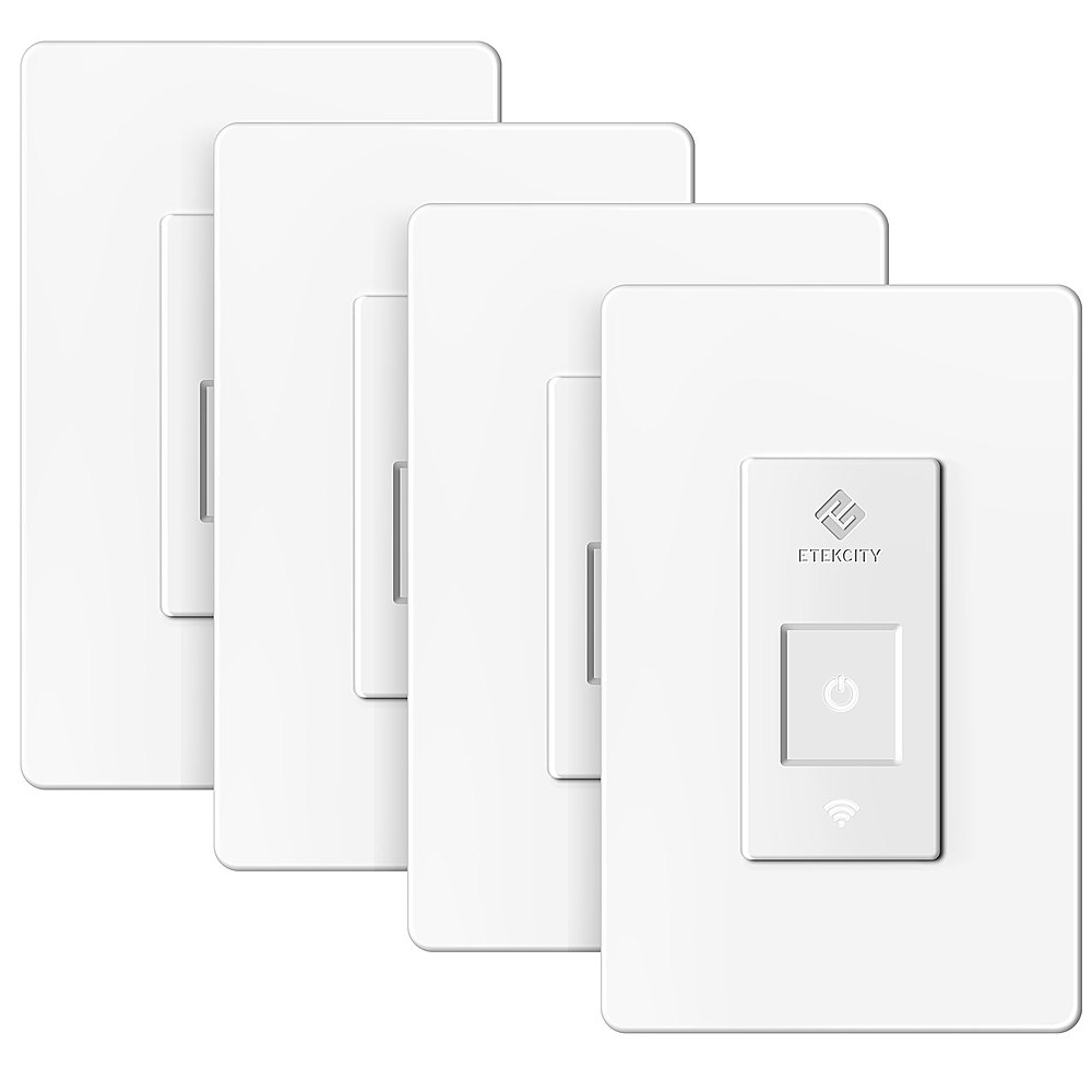 Etekcity - Smart Wi-Fi Light Switch (4-Pack) - White
