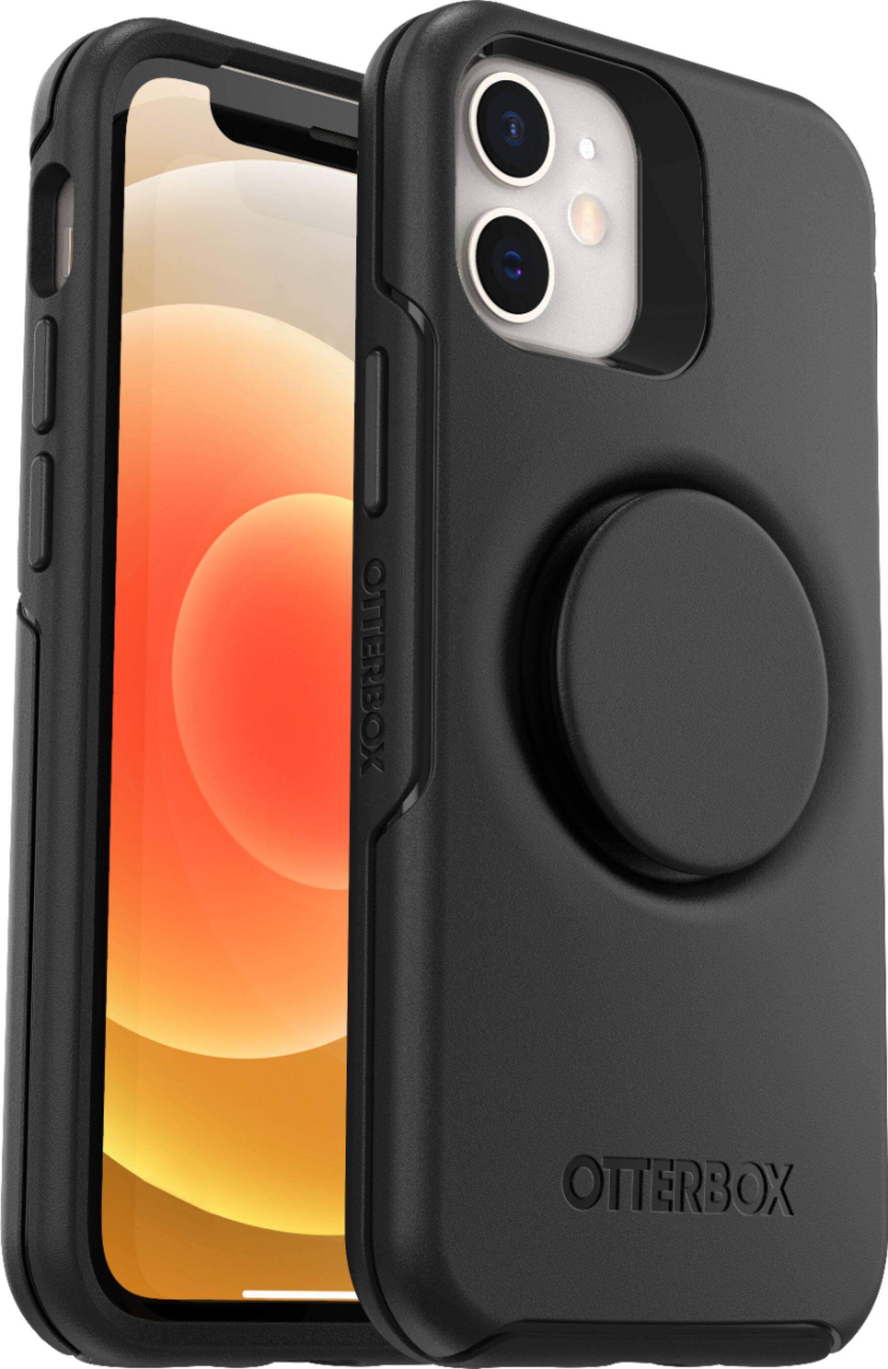 Angle. OtterBox - Otter + Pop Series for Apple® iPhone® 12 mini - Black.