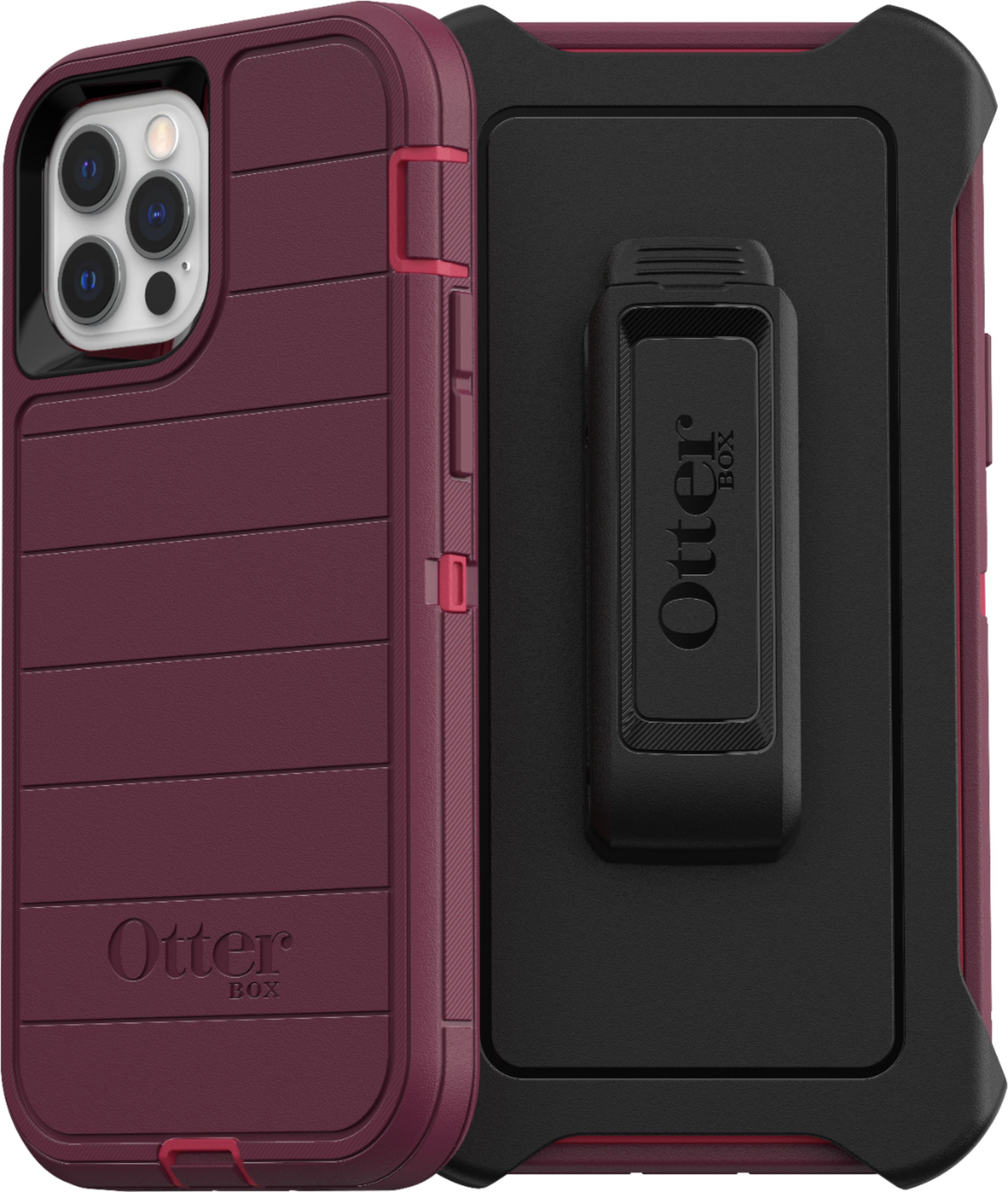 Angle View: OtterBox - Defender Series Pro for Apple® iPhone® 12 Pro Max - Berry Potion
