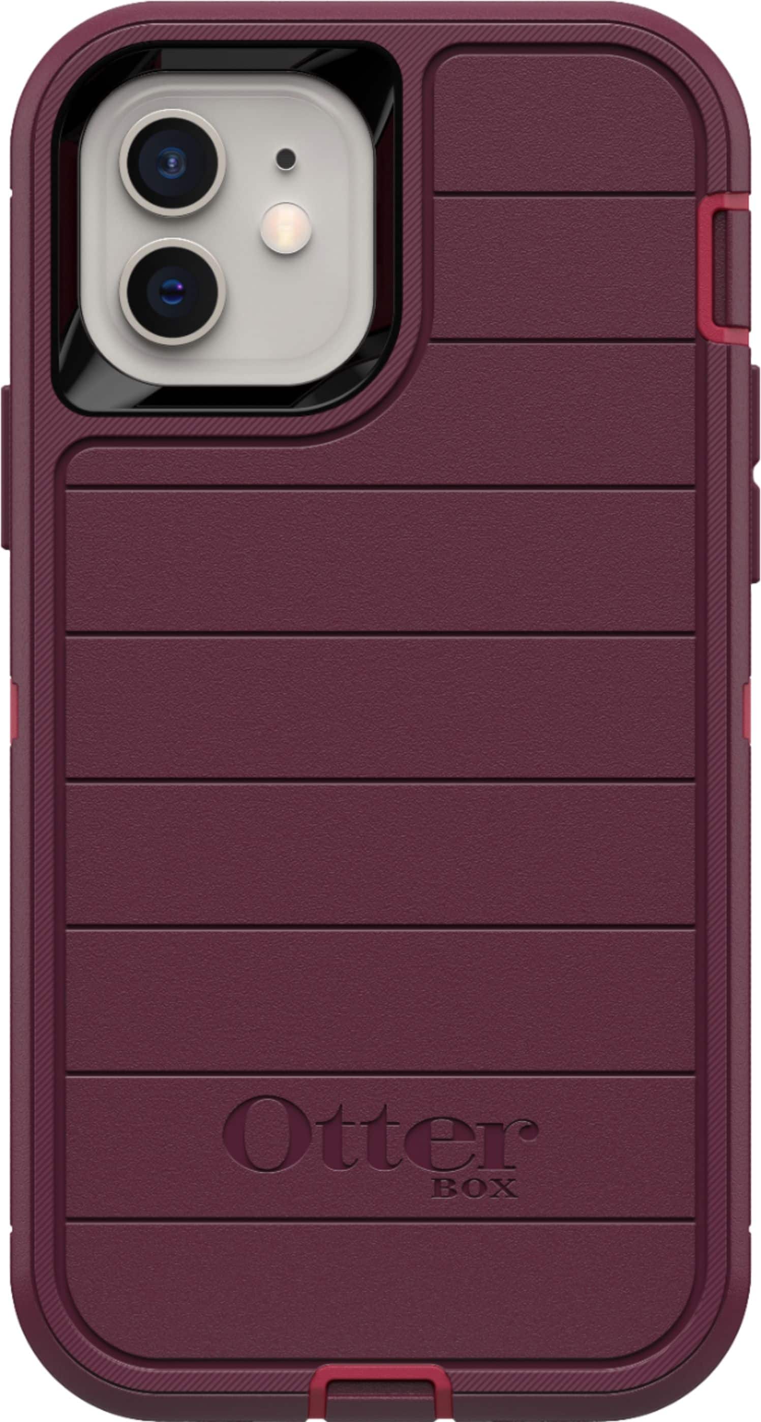 Front. OtterBox - Defender Series Pro for Apple® iPhone® 12 and iPhone 12 Pro - Berry Potion.