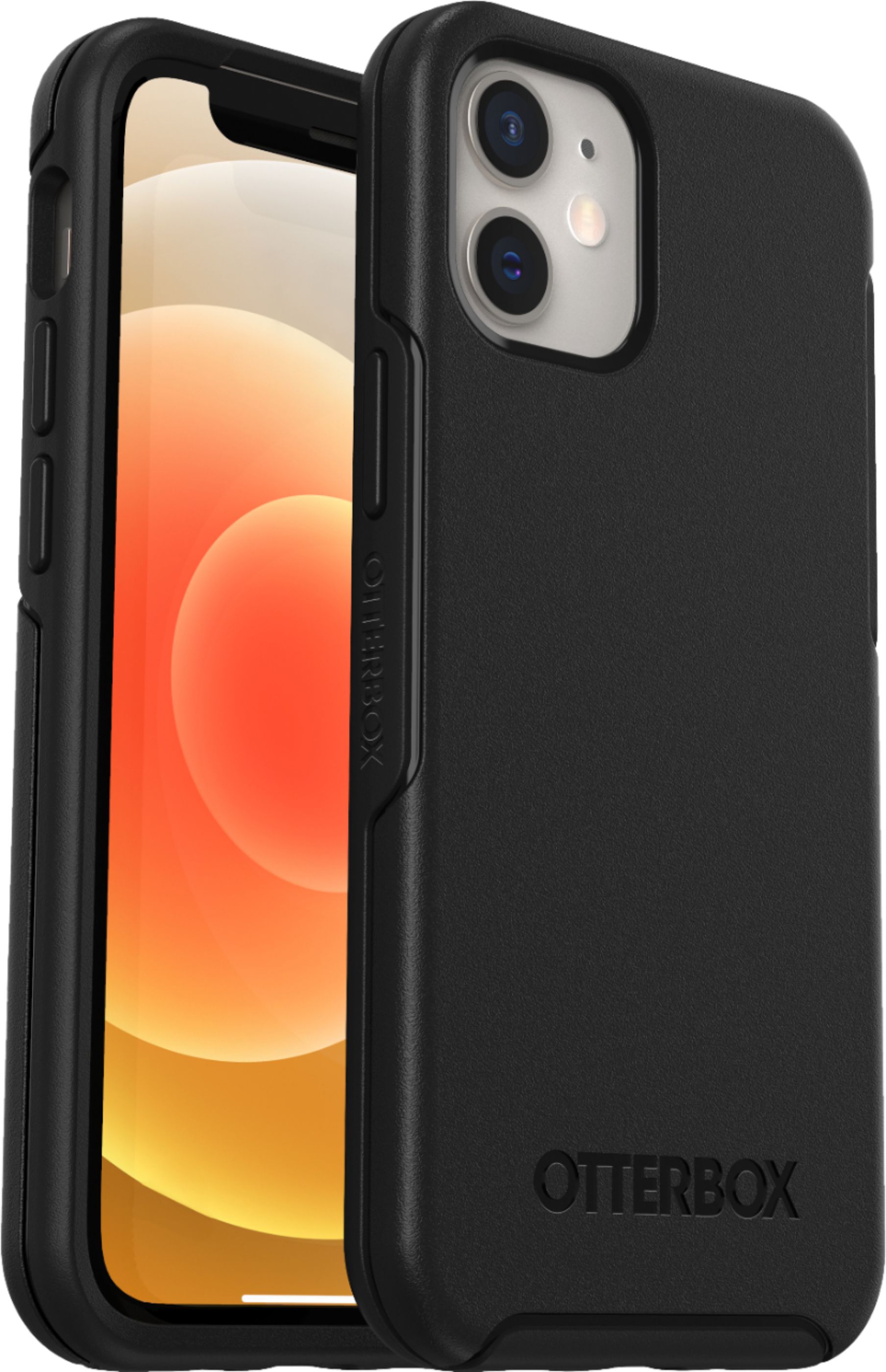 Angle View: OtterBox - Symmetry Series for Apple® iPhone® 12 mini - Black