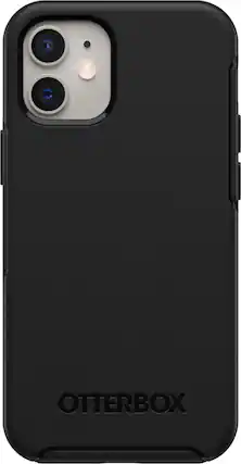 Front. OtterBox - Symmetry Series for Apple® iPhone® 12 mini - Black.