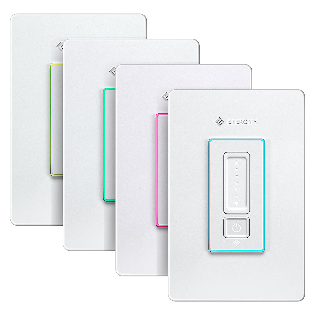 Image of Etekcity - Smart Wi-Fi Dimmer Switch (4-Pack) - White