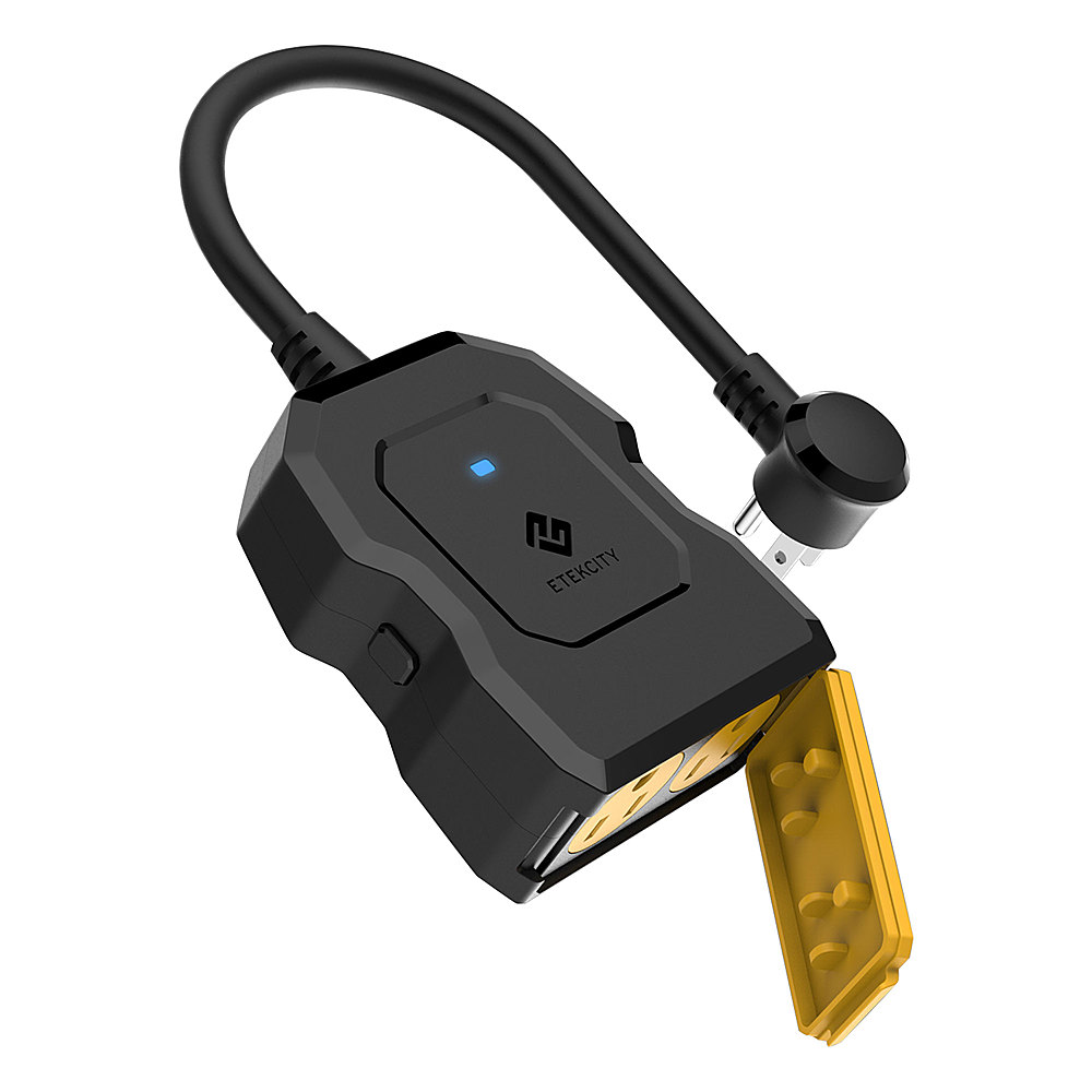 Best Buy: Enbrighten Wi-Fi Smart Outdoor Plug, 2-Outlet Plug-In Black 51251