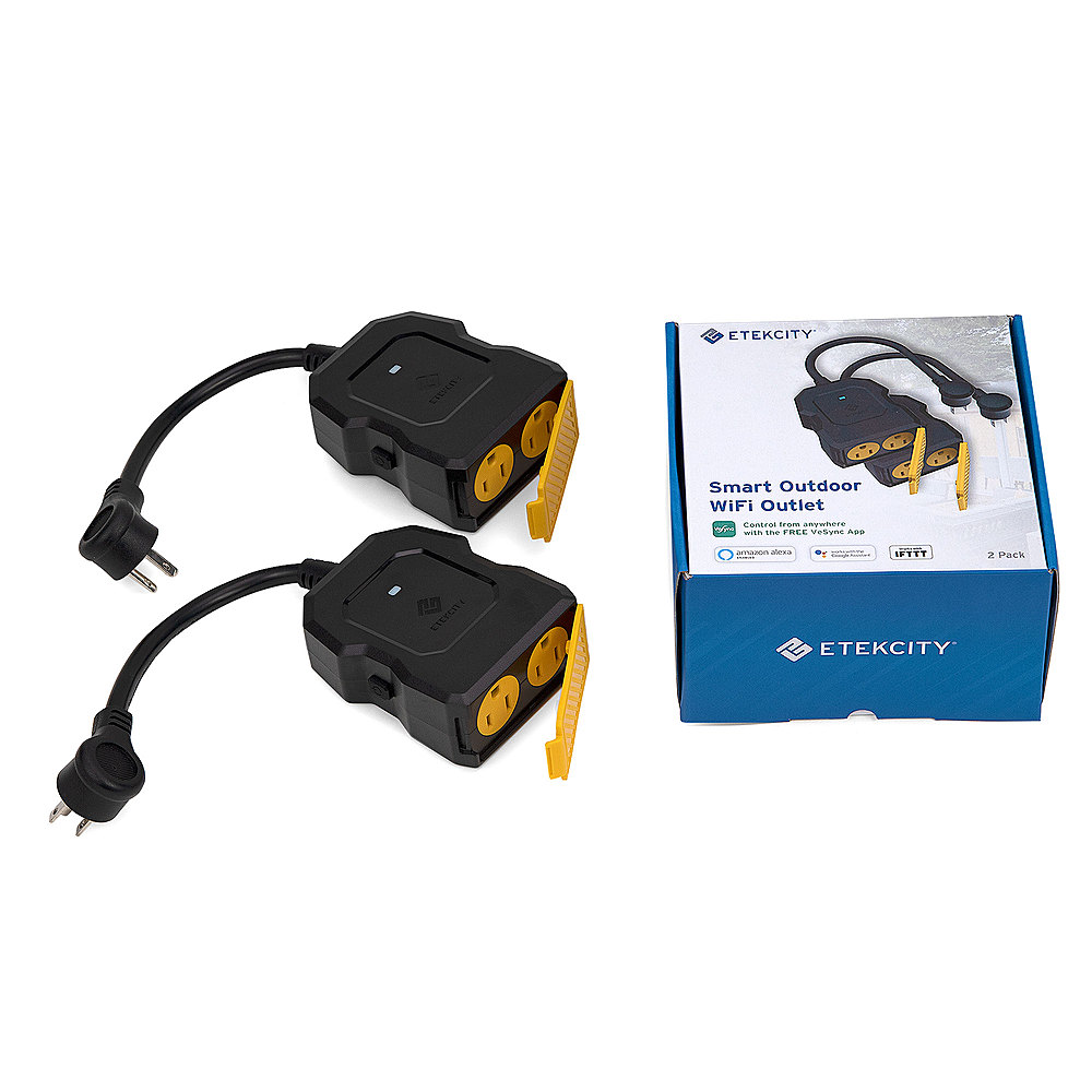 Etekcity Smart Outdoor Wi-Fi Outlet Plug (2-Pack) Black EDESORECSUS0006 -  Best Buy