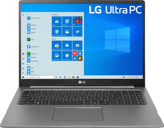 Front. LG - Geek Squad Certified Refurbished Ultra PC 17" Laptop - Intel Core i5 - 16GB Memory - NVIDIA GeForce GTX 1650 - 512GB SSD.