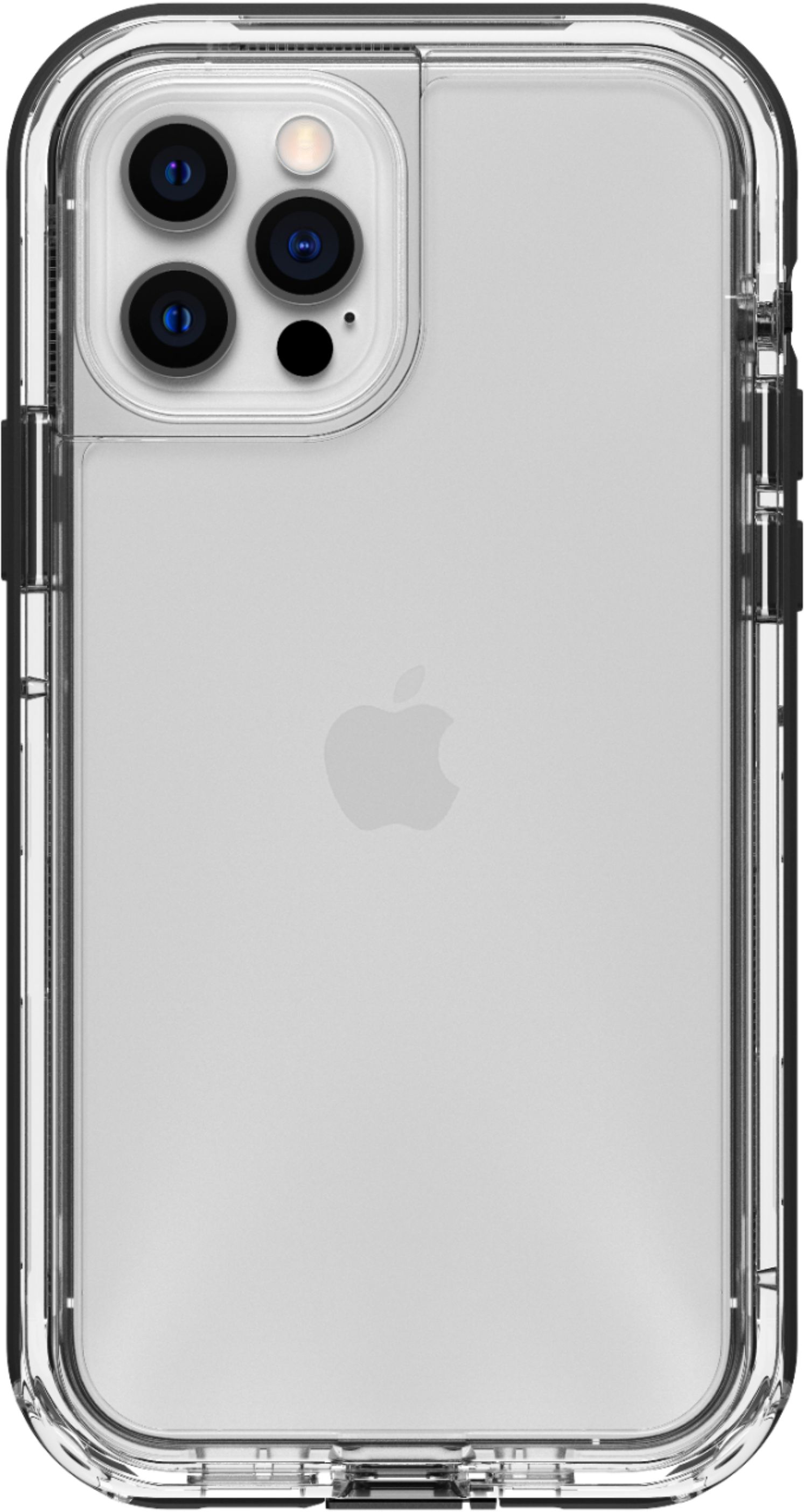 Left View: LifeProof - NËXT Series Carrying Case for Apple® iPhone® 12 mini - Black Crystal
