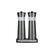 Angle. Kalorik - Rechargeable Gravity Salt and Pepper Grinder Set - Pweter.