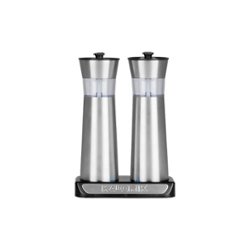 Kalorik - Rechargeable Gravity Salt and Pepper Grinder Set - Stainless Steel - Angle_Zoom