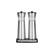 Angle. Kalorik - Rechargeable Gravity Salt and Pepper Grinder Set - Stainless Steel.