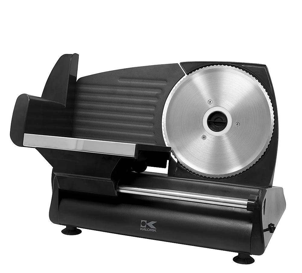 Left View: Weston - 7.5" Meat Slicer - Silver
