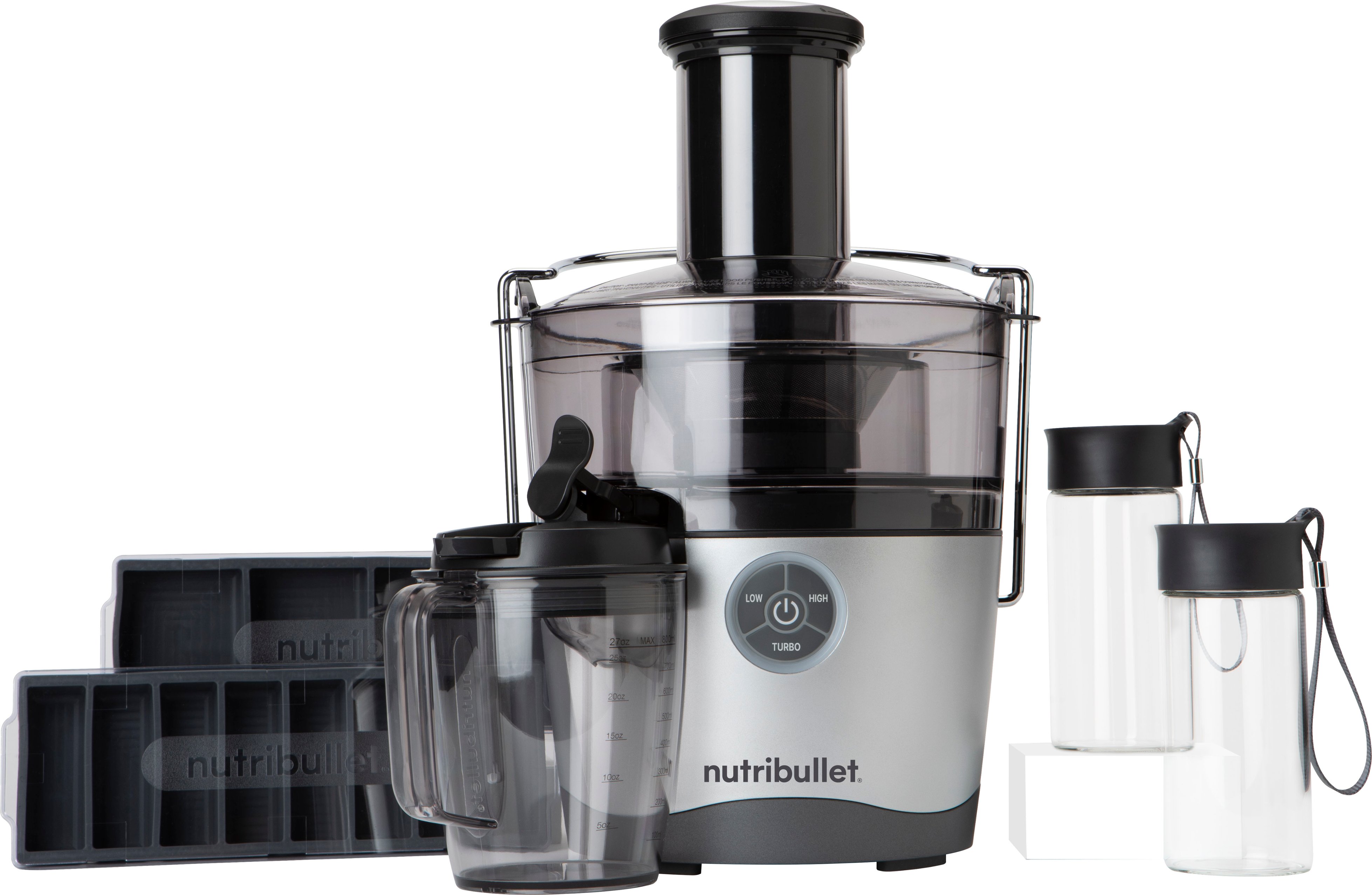 Angle View: Bella Pro Series - Pro Series Centrifugal Juice Extractor - Black/Stainless Steel