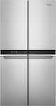 Whirlpool - 19.4 Cu. Ft. 4-Door French Door Counter-Depth Refrigerator with Flexible Organization Spaces - Stainless Steel