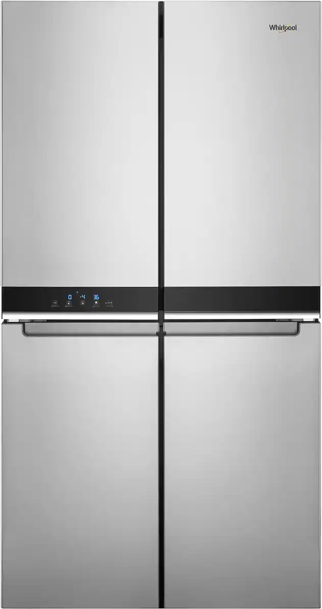Whirlpool - 19.4 Cu. Ft. 4-Door French Door Counter-Depth Refrigerator with Flexible Organization Spaces - Stainless Steel