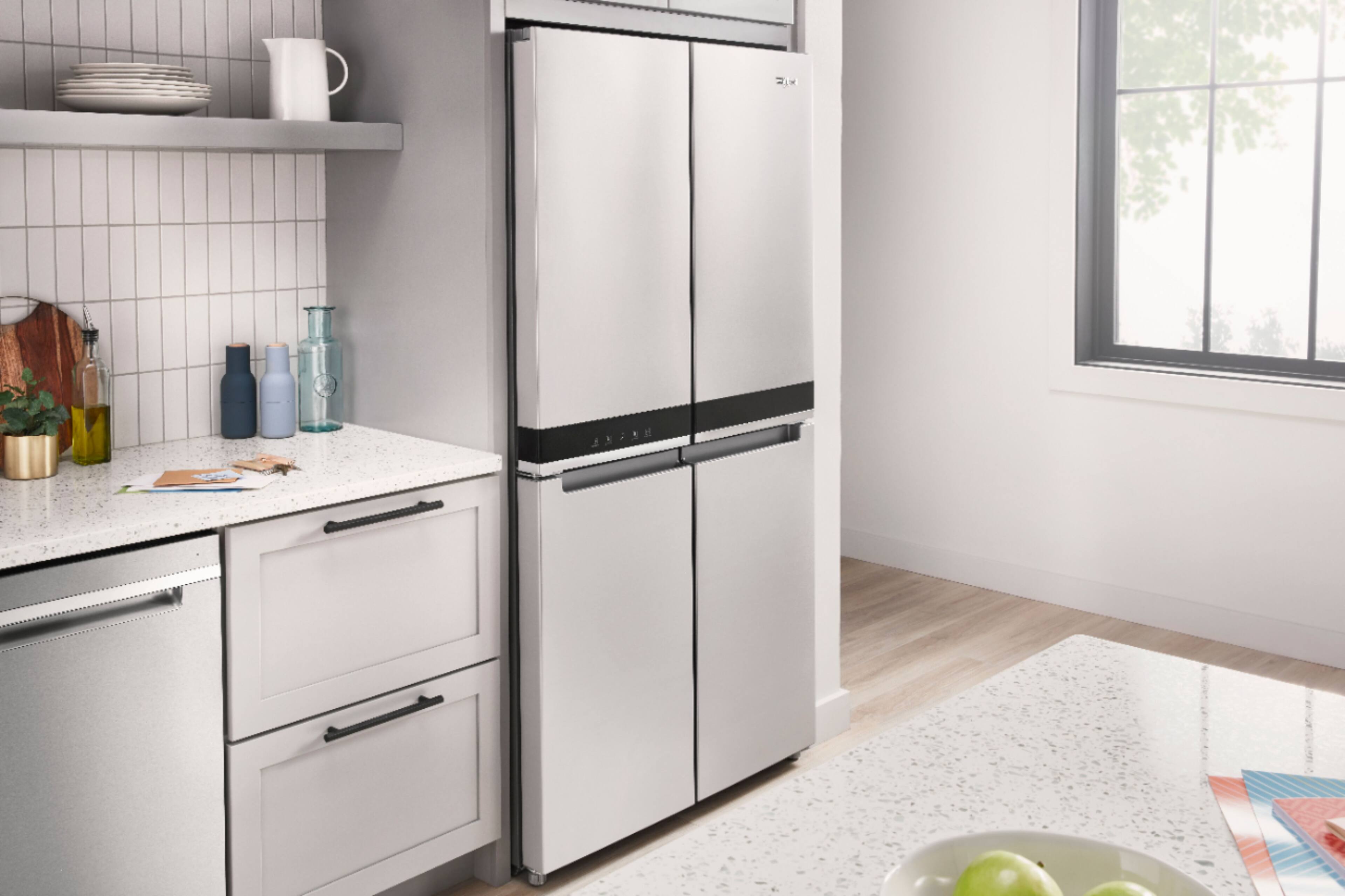 Alt View 15. Whirlpool - 19.4 Cu. Ft. 4-Door French Door Counter-Depth Refrigerator with Flexible Organization Spaces - Stainless Steel.