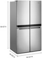 Alt View Zoom 2. Whirlpool - 19.4 Cu. Ft. 4-Door French Door Counter-Depth Refrigerator with Flexible Organization Spaces - Fingerprint Resistant Stainless Finish.