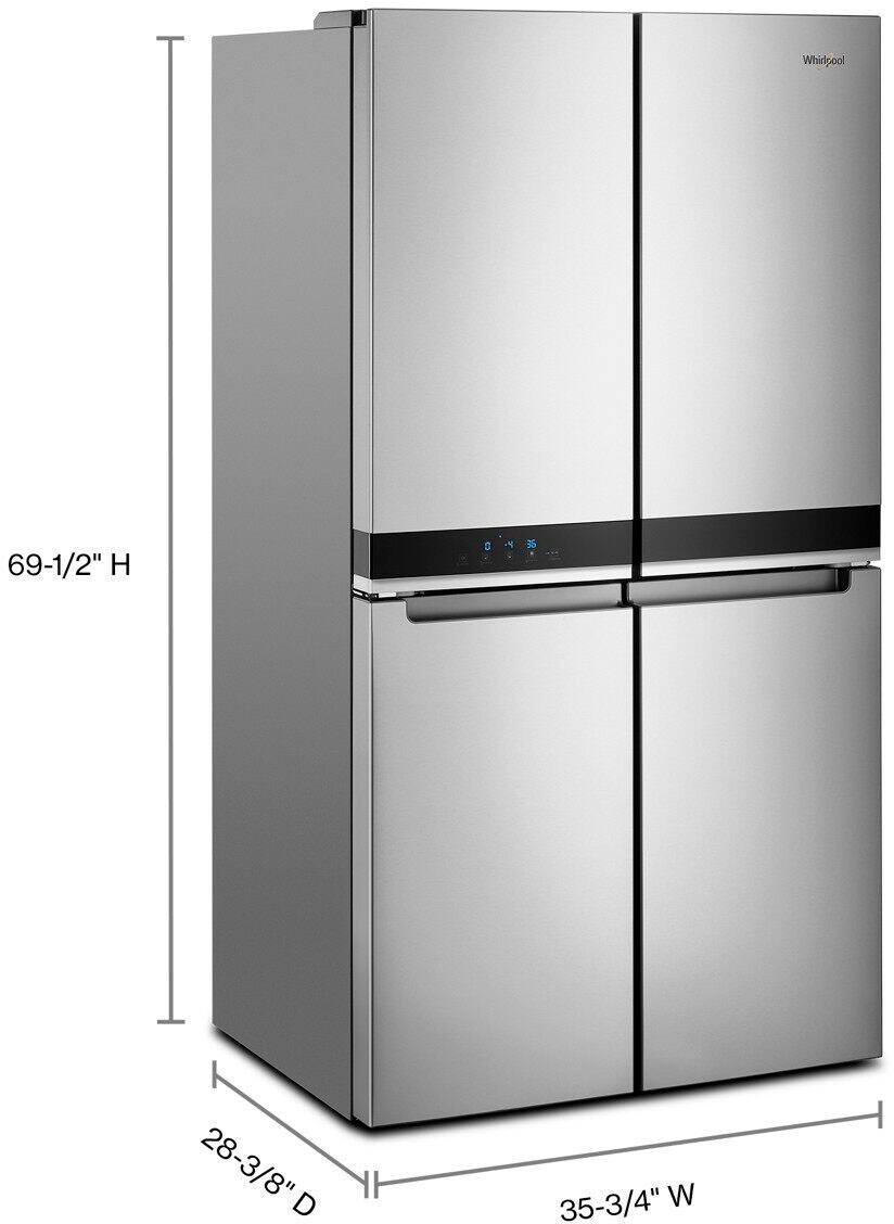Whirlpool 19.4 Cu. Ft. 4 Door French Door Counter Depth Refrigerator