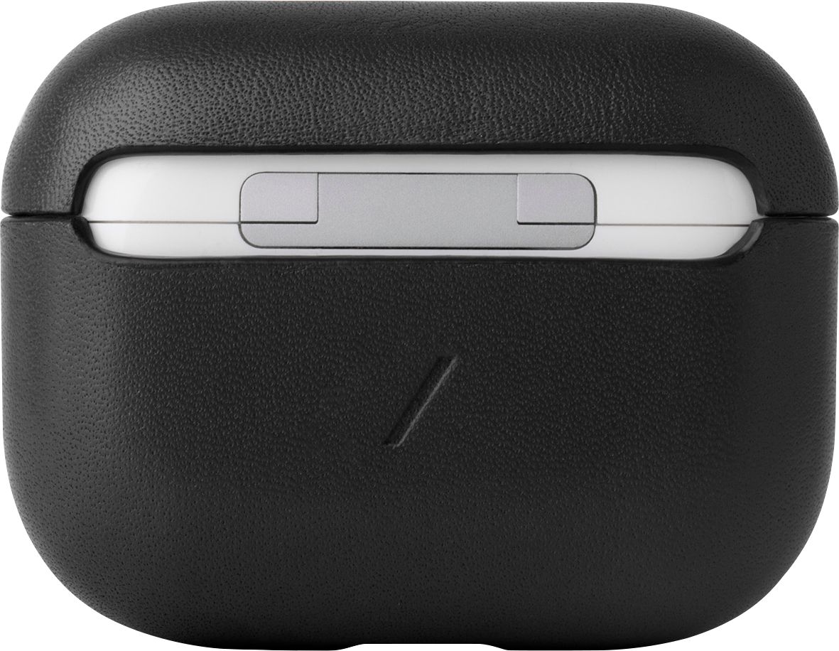 Airpods pro black leather protective case cover,stopper dustproof,flexible  with unique design