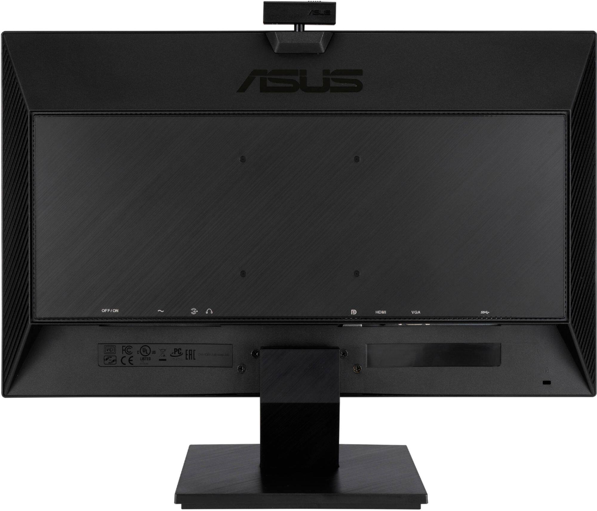 Back. ASUS - 23.8" FHD IPS Video Conference Business Monitor with Webcam (DisplayPort,HDMI) - Black.